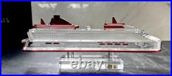 Virgin Voyages Resilient Lady Crystal Engraved Cruise Ship Model