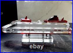 Virgin Voyages Resilient Lady Crystal Engraved Cruise Ship Model