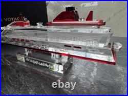 Virgin Voyages Resilient Lady Crystal Engraved Cruise Ship Model