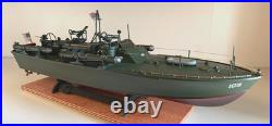 WW2 PT-109 COMMANDED BY LTJG. JOHN KENNEDY- Scale 172 PRO-BUILT WITH WOOD BASE