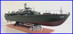 WW2 PT-109 COMMANDED BY LTJG. JOHN KENNEDY- Scale 172 PRO-BUILT WITH WOOD BASE