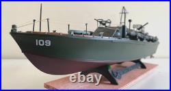 WW2 PT-109 COMMANDED BY LTJG. JOHN KENNEDY- Scale 172 PRO-BUILT WITH WOOD BASE