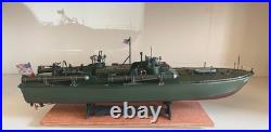 WW2 PT-109 COMMANDED BY LTJG. JOHN KENNEDY- Scale 172 PRO-BUILT WITH WOOD BASE