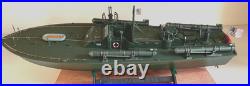 WW2 PT-109 COMMANDED BY LTJG. JOHN KENNEDY- Scale 172 PRO-BUILT WITH WOOD BASE