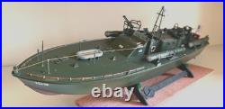 WW2 PT-109 COMMANDED BY LTJG. JOHN KENNEDY- Scale 172 PRO-BUILT WITH WOOD BASE