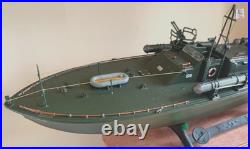 WW2 PT-109 COMMANDED BY LTJG. JOHN KENNEDY- Scale 172 PRO-BUILT WITH WOOD BASE