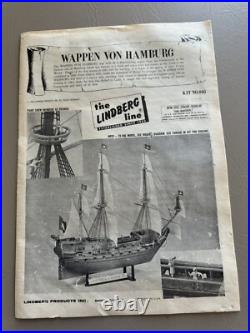 Wappen Von Hamburg Model Ship Vintage 1965 Lindberg