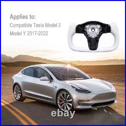 White Tesla Yoke Steering Wheel for Tesla Model 3/Y 2017-2022 / FREE SHIPPING