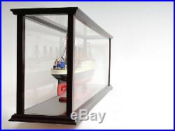 Wood & Plexiglass DISPLAY CASE 38.5 for Collectible Cruise Ship Boat Models