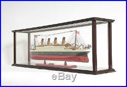 Wood & Plexiglass DISPLAY CASE 38.5 for Collectible Cruise Ship Boat Models