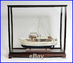 Wood & Plexiglass DISPLAY CASE CABINET For Collectable Ship Yacht Boat Models