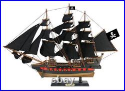 Wooden Ben Franklin's Black Prince Black Sails Limited Model Pirate Ship 26