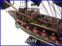 Wooden Ben Franklin's Black Prince Black Sails Limited Model Pirate Ship 26