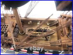 Wooden Ben Franklin's Black Prince Black Sails Limited Model Pirate Ship 26