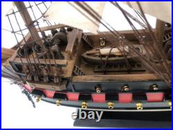 Wooden Ben Franklin's Black Prince White Sails Limited Model Pirate Ship 26
