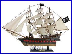 Wooden Black Bart's Royal Fortune White Sails Limited Model Pirate Ship 26