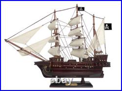 Wooden Caribbean Pirate White Sails Model Ship 15