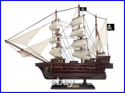 Wooden Caribbean Pirate White Sails Model Ship 20