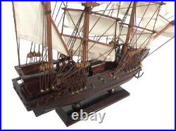 Wooden Caribbean Pirate White Sails Model Ship 20