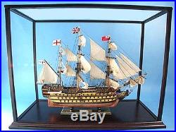 Wooden Display Case 33 Cabinet for Tall Ship, Yacht, Boat Models New