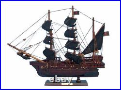 Wooden Ed Low's Rose Pink Model Pirate Ship 14
