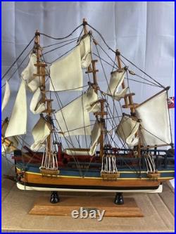 Wooden HMS Endeavour Tall Model Ship 20 Collectible Decoration