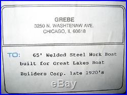 Wooden Half Hull Ship Model Built for Great Lakes Boat Builders Corp. Late 1920s