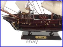 Wooden John Gow's Revenge White Sails Pirate Ship Model 20