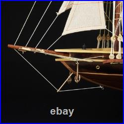 Wooden Model Ship Speed Boat Atlantic Sailing Yacht Sailboat Scale 28