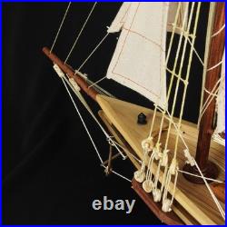 Wooden Model Ship Speed Boat Atlantic Sailing Yacht Sailboat Scale 28