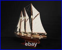 Wooden Model Ship Speed Boat Atlantic Sailing Yacht Sailboat Scale 28 Wooden Model Ship Speed Boat Atlantic Sailing Yacht Sailboat Scale 28