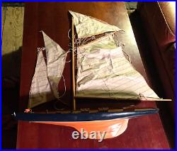 Wooden Sailboat Model Ship Columbia America's Cup 1901 Replica by Sailingstory