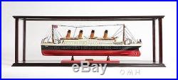 Wooden Ship Model Display Case For All Cruise Liner Upto 32 Inches