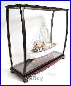 Wooden Ship Model Display Case Wth Plexiglass For TALL SHIPS Medium