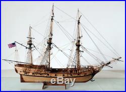 Wooden Ship Model kit Scale 1/50 U. S Rattlesnake 1782 ship boat for adults NEW