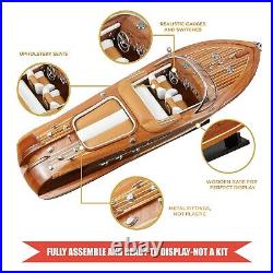 Wooden Speed Boat Ship Wooden Model 21 Riva Ship Model Scale 116