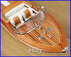 Wooden Speed Boat Ship Wooden Model 21 Riva Ship Model Scale 116