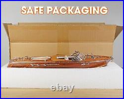 Wooden Speed Boat Ship Wooden Model 21 Riva Ship Model Scale 116