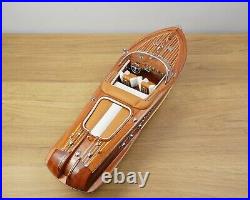 Wooden Speed Boat Ship Wooden Model 21 Riva Ship Model Scale 116