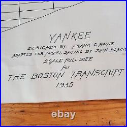 YANKEE Clipper 1935 Ship Model Boat Plans Boston Transcipt Newspaper Exclusive