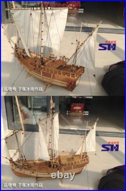 ZHL Pinta Pinta Wood Model Ship Kits Scale 1/50 L 25.6 Yuanqing New